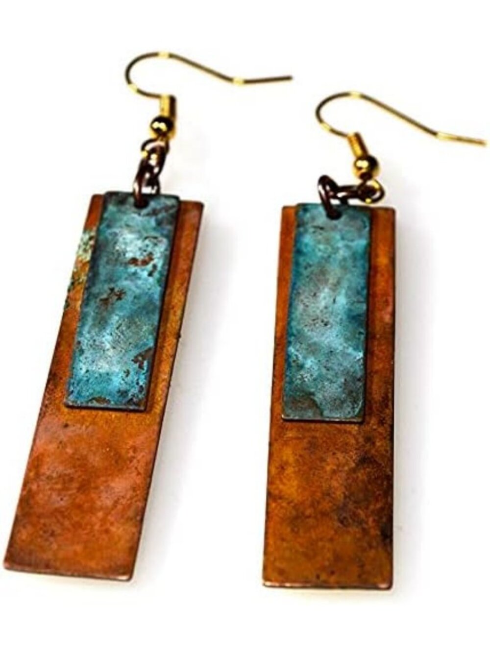 Artisan-Made Elongated Rectangle Earrings | Unique Jewelry | USA Crafted